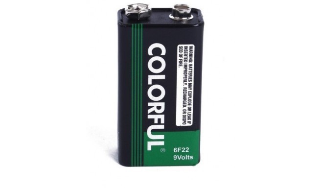 Colorful battery 9V 6F22