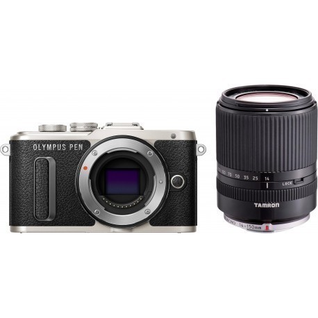 Olympus PEN Lite E-PL8 + Tamron 14-150mm, melns
