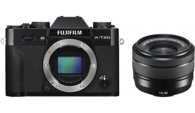 Fujifilm X-T20 + 15-45mm Kit, black