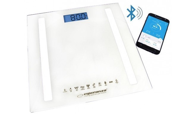 Esperanza bathroom scale EBS016W B.Fit Bluetooth 8in1, white