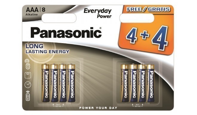 Panasonic Everyday Power patarei LR03EPS/8BW (4+4)
