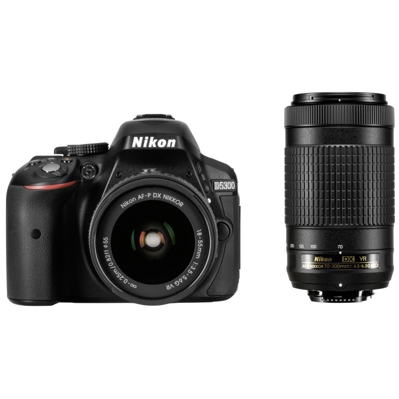 Nikon D5300 Kit black + AF-P 18-55 VR + 70-300 ED VR - Зеркальные