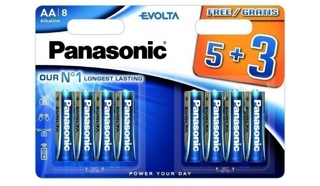 Panasonic Evolta baterija LR6EGE/8B (5+3)