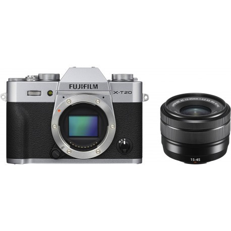 Fujifilm X-T20 + 15-45mm Kit, hõbedane