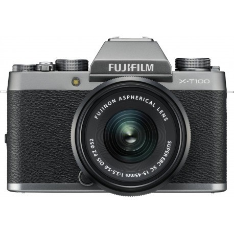 Fujifilm X-T100 + 15-45mm Kit, pelēks