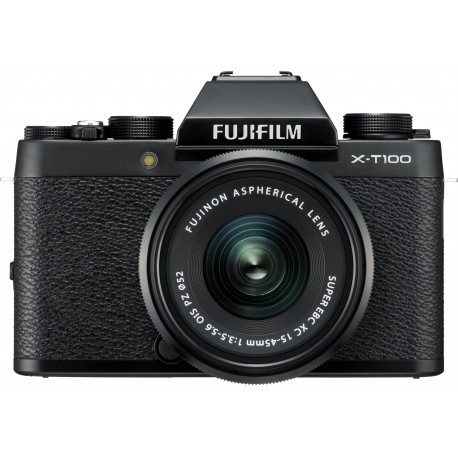Fujifilm X-T100 + 15-45mm Kit, melns