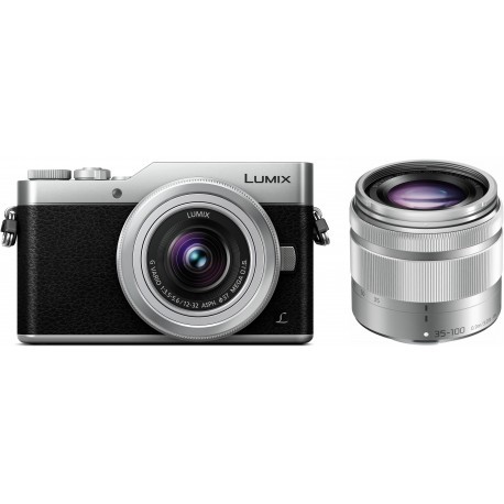 Panasonic Lumix DC-GX800 + 12-32mm + 35-100mm Kit, sudrabots