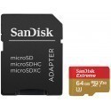 Sandisk mälukaart microSDXC 64GB Extreme V30 + adapter