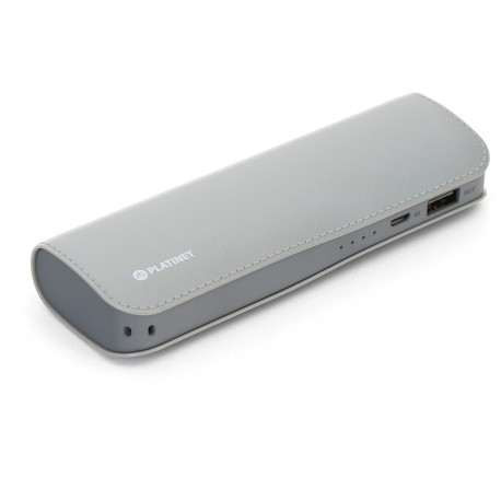 Platinet lādētājs-akumulators Leather 7200mAh, pelēks (43414)