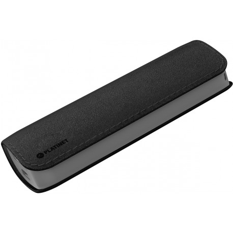 Platinet lādētājs-akumulators Leather 2600mAh, melns (43404)
