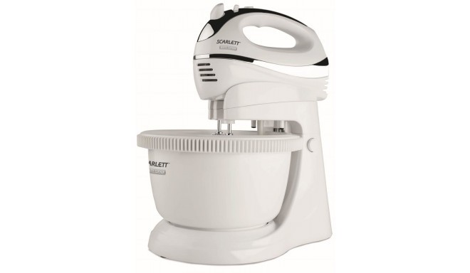 Scarlett hand mixer with bowl SC-HM40B01 450W, white