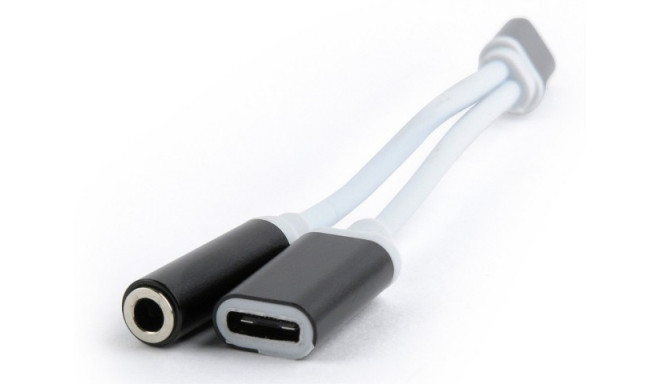 Gembird kabelis USB-C - 3,5 mm, melns