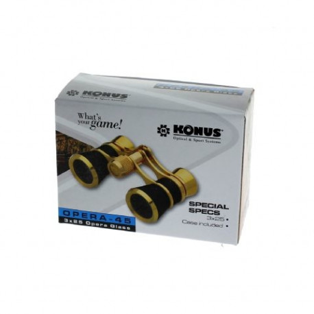 Konus binoculars Opera Glass Opera-45 3x25, black/gold