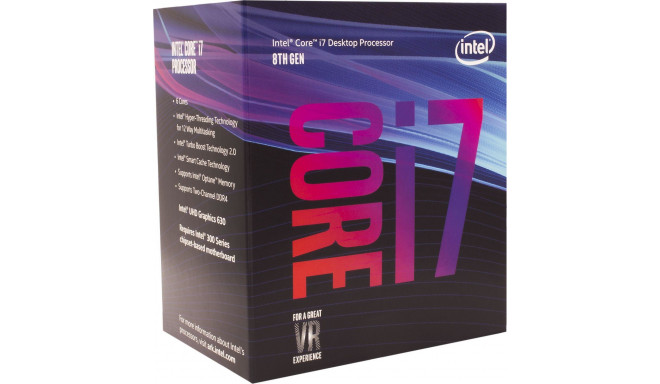Processor Intel Core i7-8700K BX80684I78700K 961566 (3700 MHz; 4700 MHz (max); LGA 1151; BOX)