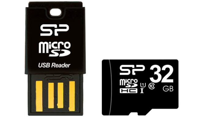 Silicon Power atmiņas karšu lasītājs Key USB + microSDHC 32GB atmiņas karte