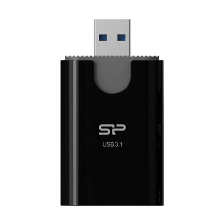 Silicon Power memory card reader Combo 2in1 USB 3.1, black