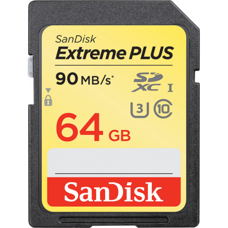 SanDisk карта памяти SDXC 64GB Extreme Plus 90MB/с V30