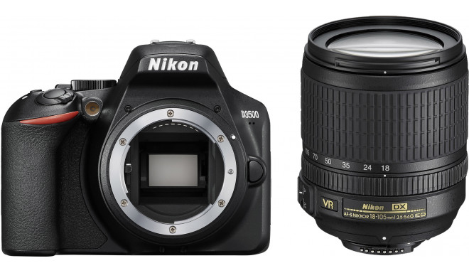 Nikon D3500 + 18-105mm AF-S VR Kit, melns