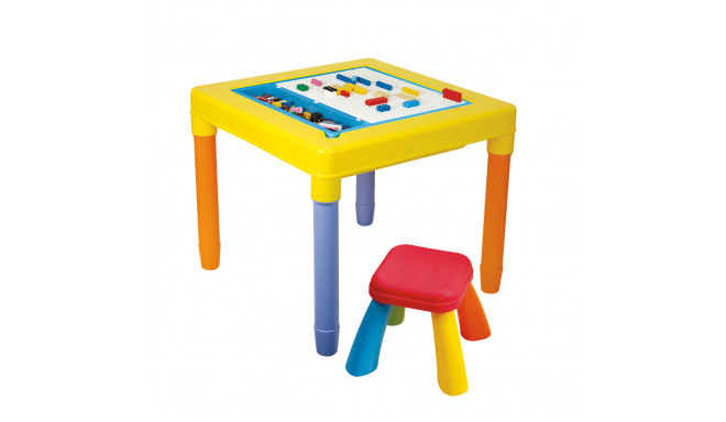 PLAYGO INFANT&TODDLER junior table & chair 2 in 1 (regular & duplo size) (bricks not included), 