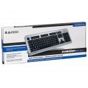 A4Tech keyboard Slim Sun US, silver/black