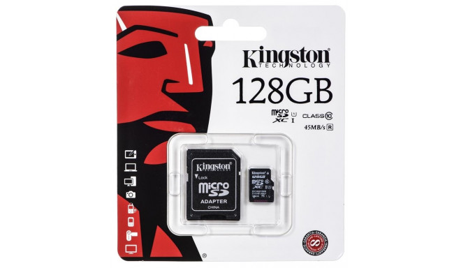 Карта памяти microsdxc kingston canvas go plus 128 гб sdcg3 128gb