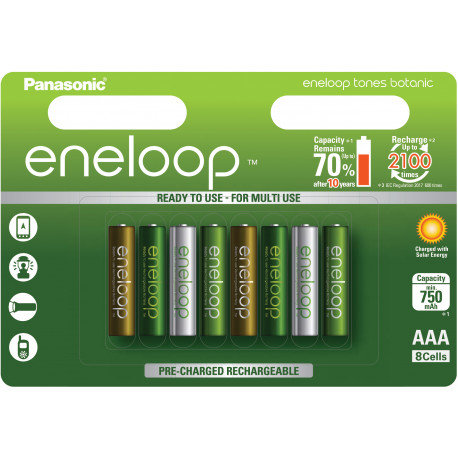 Panasonic eneloop battery AAA 750 8TE Botanic