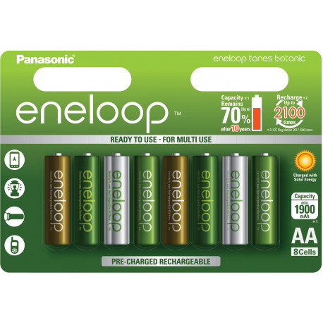 Panasonic eneloop аккумулятор AA 1900 8TE Botanic