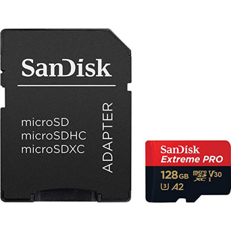 SanDisk карта памяти microSDXC 128GB Extreme Pro A2 + адаптер