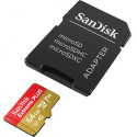 SanDisk atmiņas karte microSDXC 64GB Extreme Plus V30 A2 + adapteris