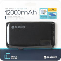 Platinet power bank Leather 12000mAh LCD 2.1A Li-Po (43799)