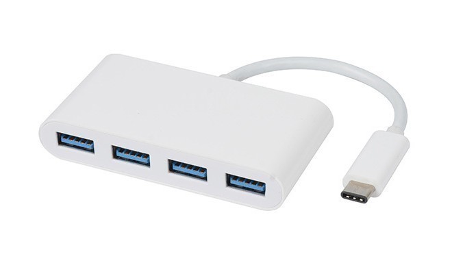 Vivanco USB hub USB-C 3.1 4-port, valge (34292)