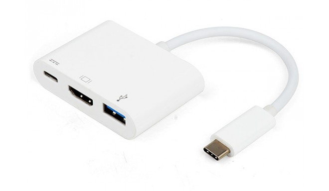 Vivanco adapter USB-C - HDMI 3in1, valge (34293)