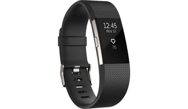 Fitbit activity tracker Charge 2 L, black/silver