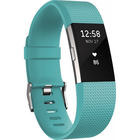 Fitbit aktiivsusmonitor Charge 2 S, türkiis/hõbedane