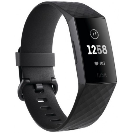 Fitbit aktivitātes trekeris Charge 3, grafīta/melns