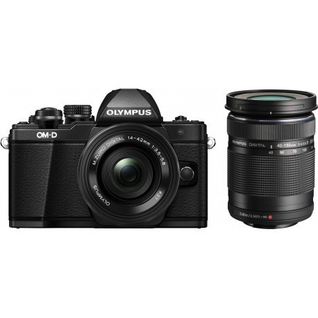 Olympus OM-D E-M10 Mark II + 14-42mm + 40-150mm Kit, melns