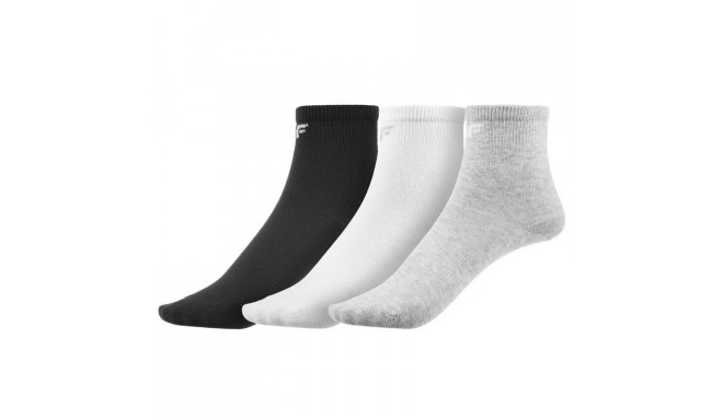 Adult sports socks set 4f HJZ18 JSOM001 gray-white black