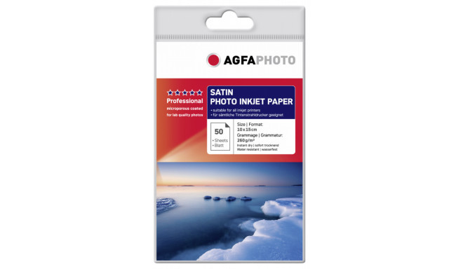 Agfaphoto photo paper 10x15cm Professional Satin 260g 50 sheets