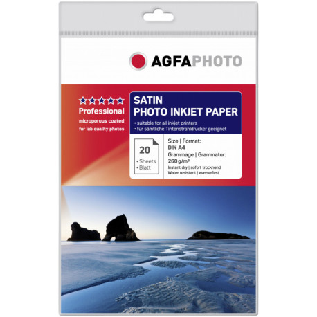 Agfaphoto fotopapīrs A4 Professional Satin 260g 20 lapas