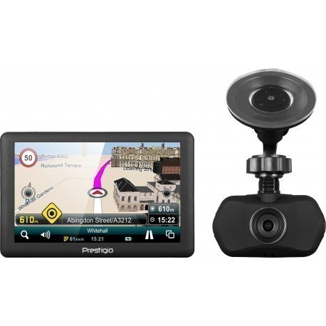 Prestigio GeoVision 5066 GPS + autokaamera RoadRunner 140 + 16GB mälukaart