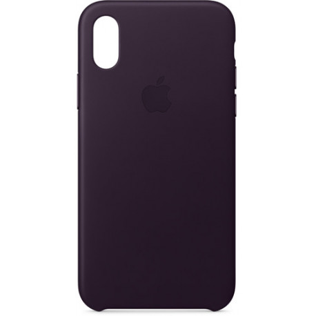 Apple iPhone X Leather Case, dark aubergine