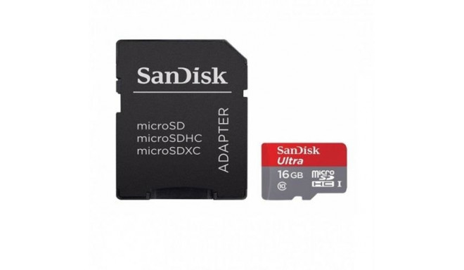 SanDisk mälukaart microSDHC 16GB UHS-I + adapter (SDSQUAR-016G-GN6MA)