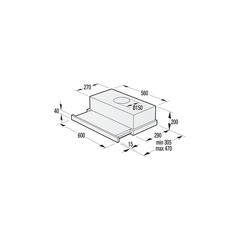 Вытяжка встраиваемая в шкаф 60 см gorenje bhp62clb