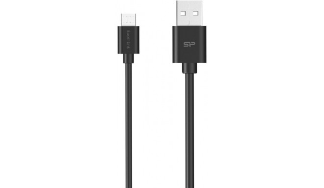 Silicon Power kaabel microUSB Boost Link 1m, must