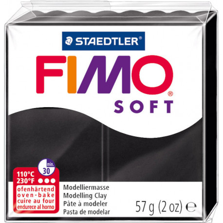 Staedtler modelēšanas māls Fimo Soft, melns