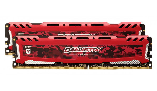 Ballistix RAM Sport LT 16GB Kit DDR4 8GBx2 2400 DIMM 288pin red SR