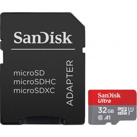 SanDisk atmiņas karte microSDHC 32GB Ultra 98MB/s + adapteris
