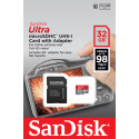 SanDisk memory card microSDHC 32GB Ultra 98MB/s + adapter