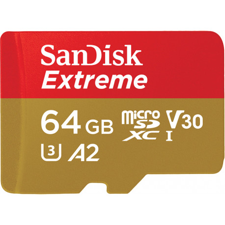 SanDisk mälukaart microSDXC 64GB Extreme Action A2