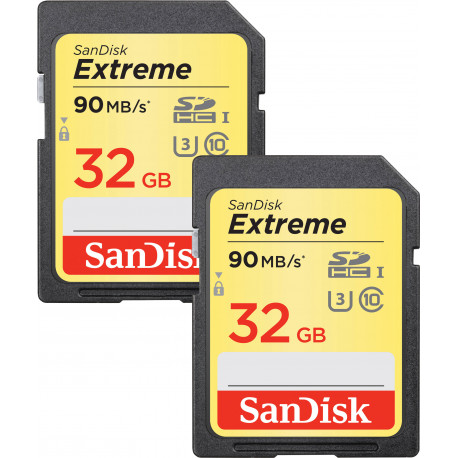 SanDisk atmiņas karte SDHC 32GB Extreme Plus 90MB/s 2gb.